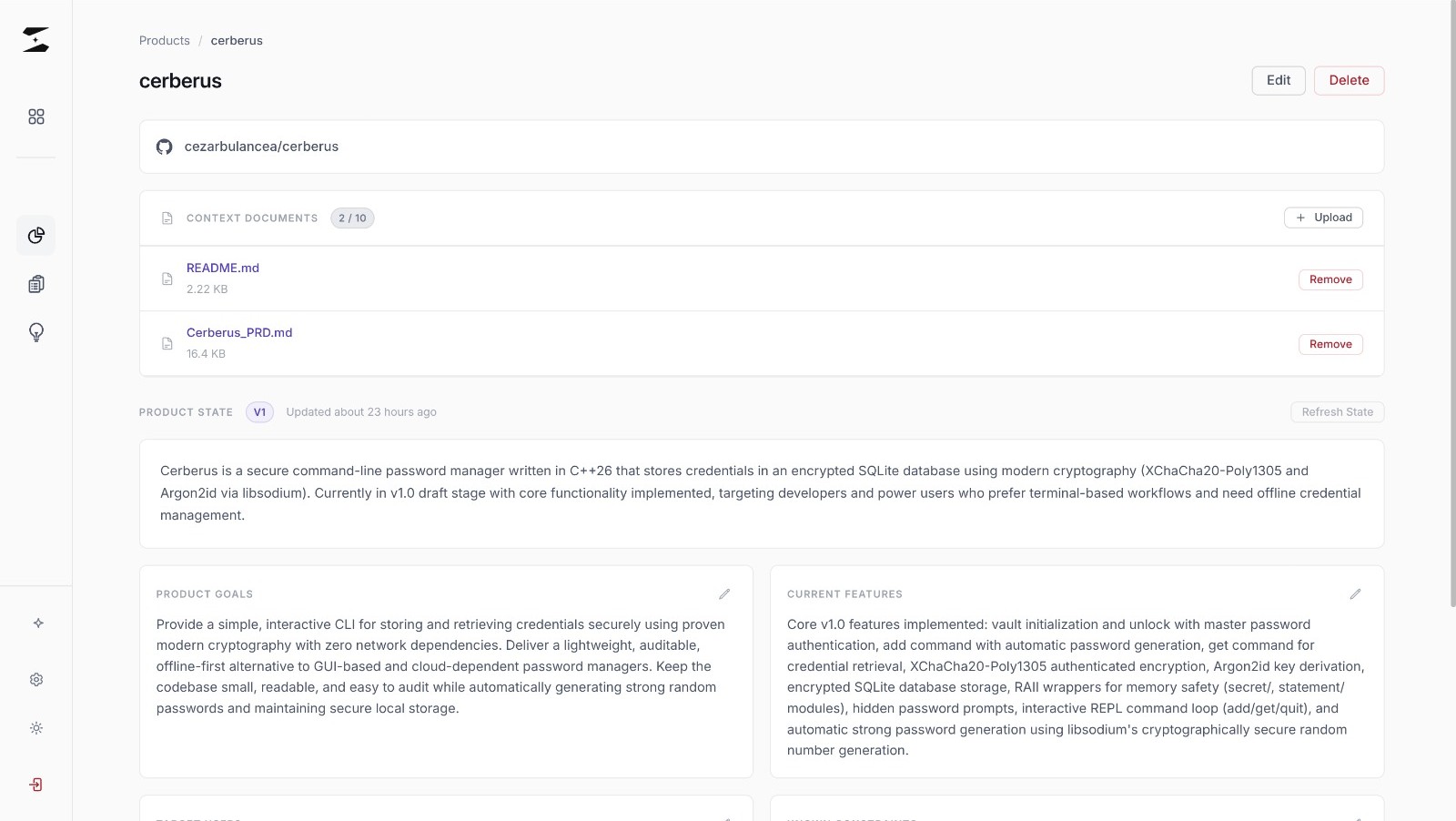 Solman product interface — light mode